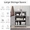 MDF Bathroom Storage Cabinet with Shutter Doors and Adjustable Shelves